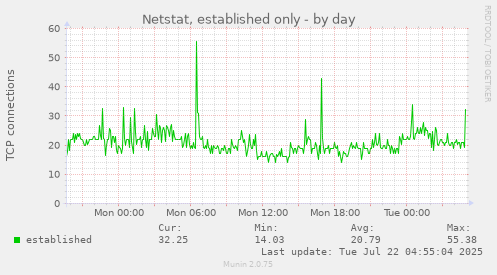 Netstat, established only