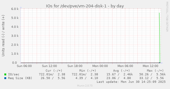 IOs for /dev/pve/vm-204-disk-1