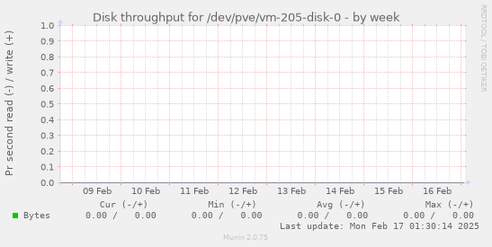 Disk throughput for /dev/pve/vm-205-disk-0