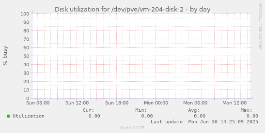 Disk utilization for /dev/pve/vm-204-disk-2