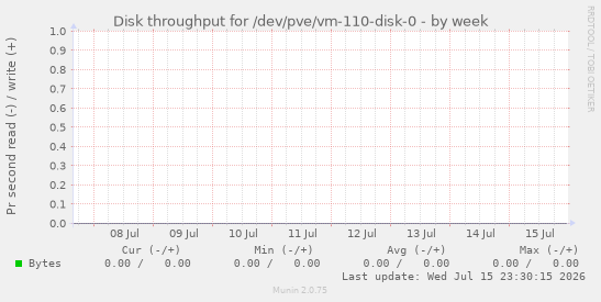 Disk throughput for /dev/pve/vm-110-disk-0